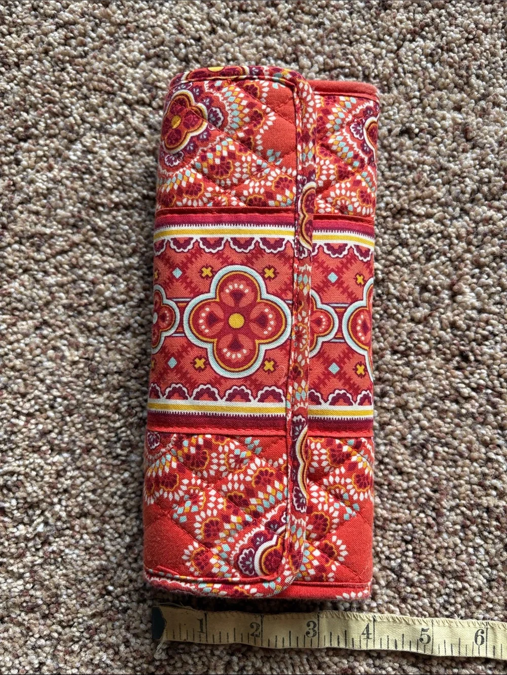 Vera Bradley Orange Floral Quilted Wallet